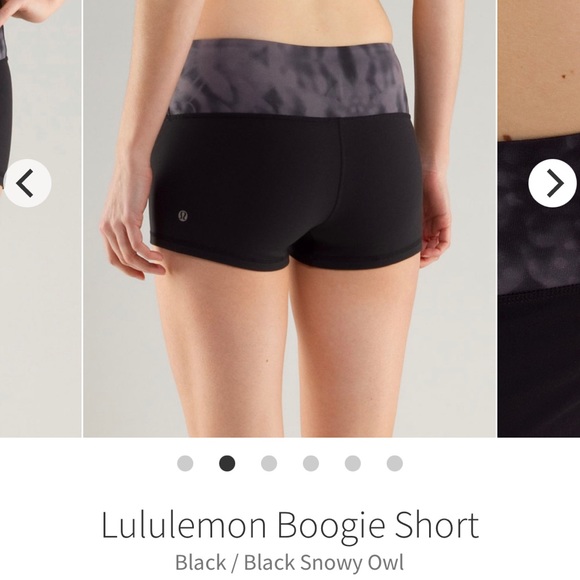 lululemon athletica Pants - Lululemon Black (reversible) snowy owl boogie shorts